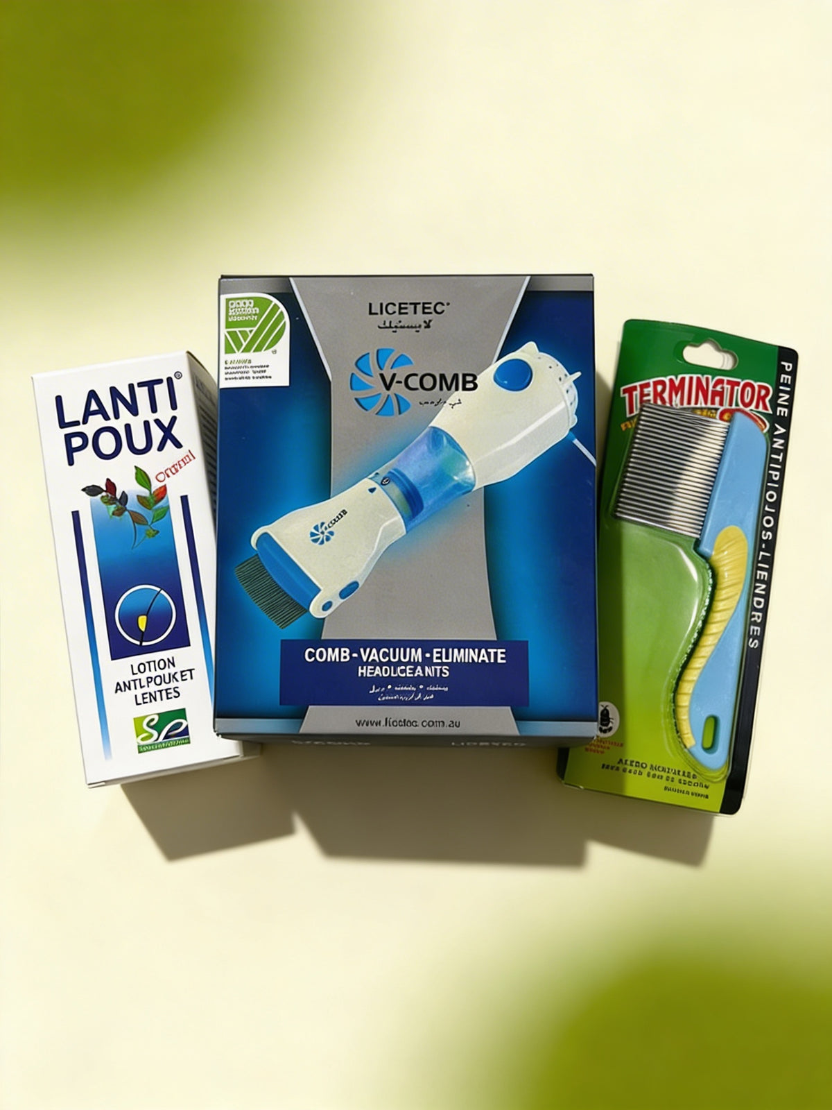 Pack Anti Poux - lotion, V-Comb, peigne